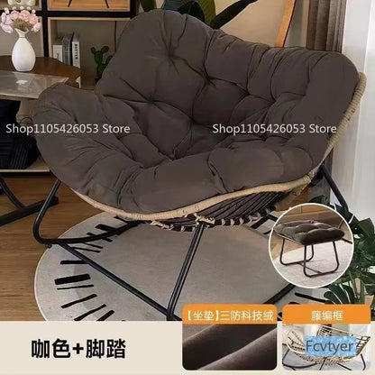 Rocking Chair Lazy Sofa Bird Nest Shaped Living Room Balcony Nap Small Apartment Rattan Woven Adult