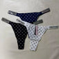 VS Underwear Thong Hipster Seamless Women Polka Dot Lace Bikini Cheeky Panties Set Victoria Secret Breathable Cotton Hipster