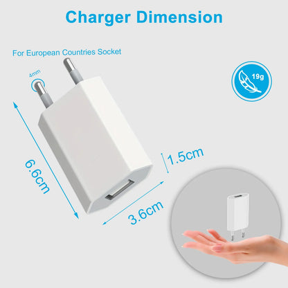 1-5Pcs Universal 5V 1A EU Plug USB Home Travel Mobile Phone Charger For Samsung Xiaomi Redmi  Huawei Charger Power Wall Adapter