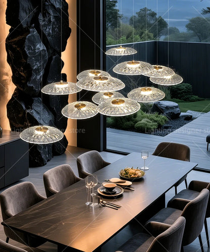 Dining room pendant light Modern villa dining room Kitchen pendant light designer glass Multi-head Hanging Lamp pendant light