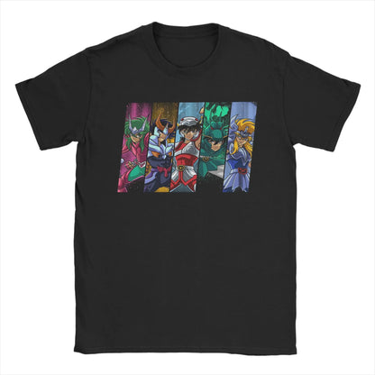 Knights of The Zodiac for Men Women T Shirt Anime Fashion Tee Shirt Short Sleeve Round Neck T-Shirt Cotton Gift Idea Clothes