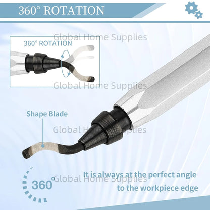 Deburring Tool with 10 Extra High Speed Steel Swivel Blades Works on Metal Resin PVC Pipes Copper Plastic and 3D Printed Edge