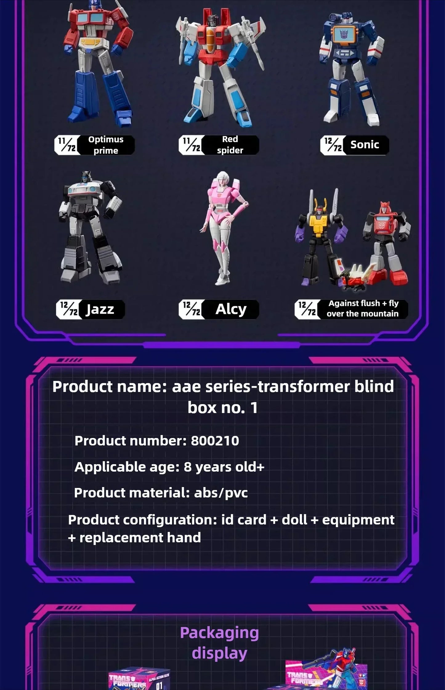 Blind Box Transformers Articulated Figure - AULDEY AAE Optimus Prime Soundwave Multi-Pose Action Model Display Gift for Kids