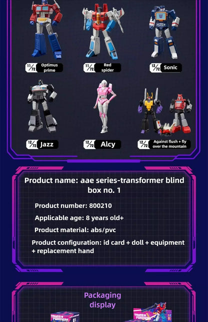 Blind Box Transformers Articulated Figure - AULDEY AAE Optimus Prime Soundwave Multi-Pose Action Model Display Gift for Kids