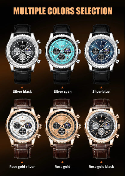 Relogio Masculino LIGE New Men Watch With Full Steel Waterproof Luminous Quartz Watch For Men Fashion Military Date Chronograph