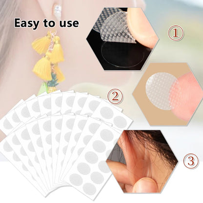 New-100Pcs Clear Invisible Earlobes Protective Stickers For Stretched Ear Lobes And Relieve Strain From Heavy Earrings