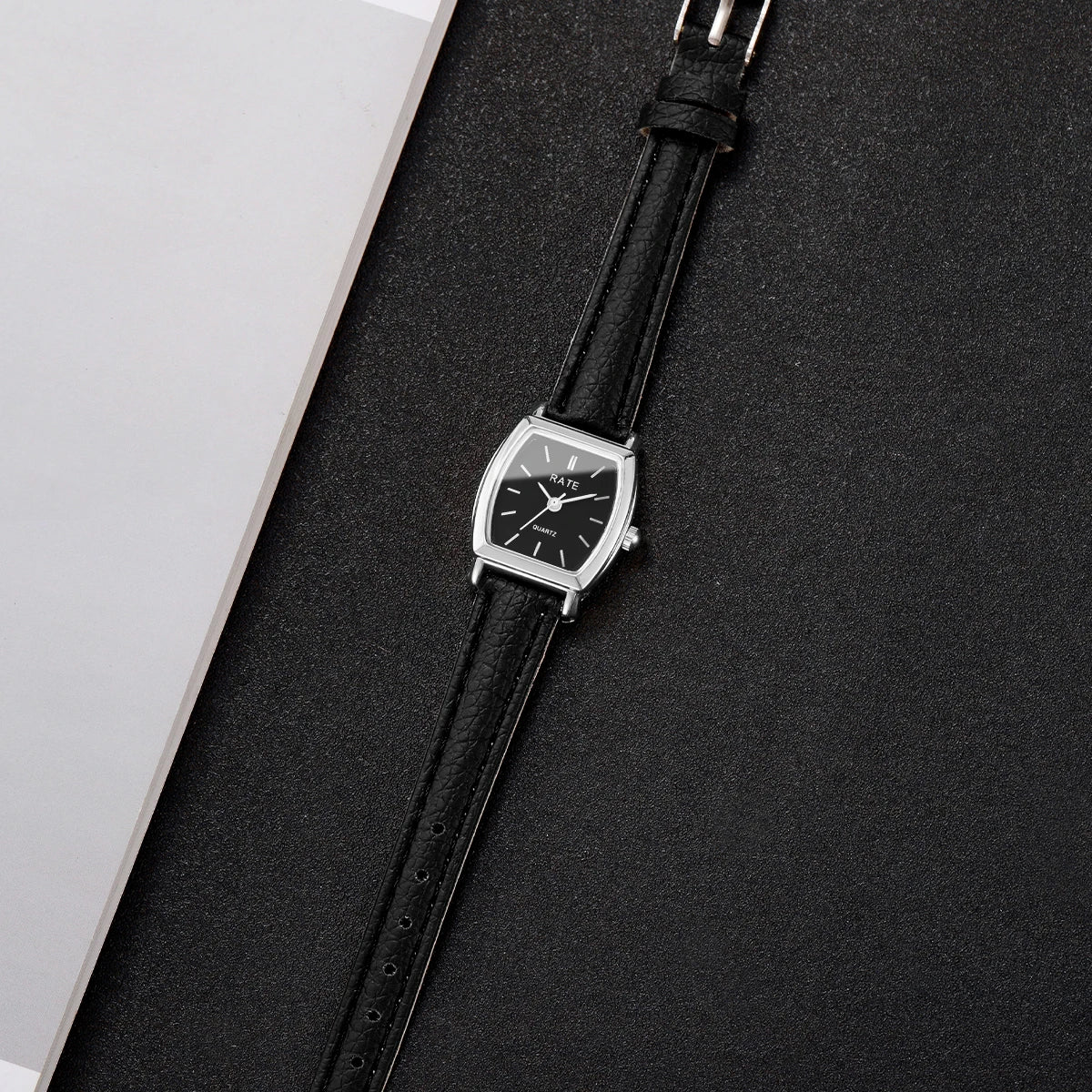 2PCS/Set Fashion Casual Women Watches Leather Strap Quartz Wristwatch Reloj Mujer Girls Clock Gift（Without Box）
