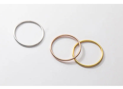 La Monada 45-59mm Plain Thin Women Ring 925 Sterling Silver Minimalist Rings For Women 925 Silver Finger Jewerly Rings Woman