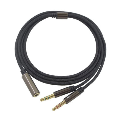 3.5mm Universal 2 in 1 Gaming Headset Audio Extend Cable For Kingston HyperX Cloud II/Alpha-/Cloud Flight/Core Headphone