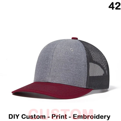 Fedoryn Custom Embroidery Baseball Cap for Men and Women DIY Design Mesh Cap LOGO Print Hat Quality Truck Hat Wholesale Unisex