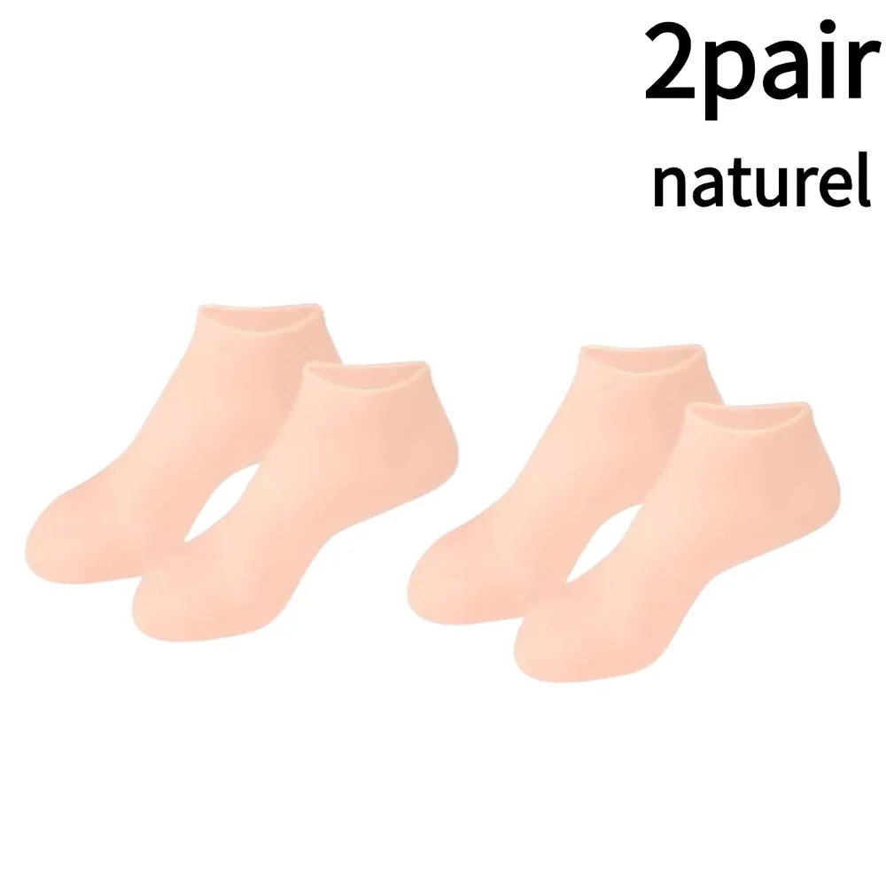 1-5pairs Moisturizing Foot Socks,Silicone Socks for Dry Cracked Feet Women's Foot Socks Cracked Dead Skin Remove Protector