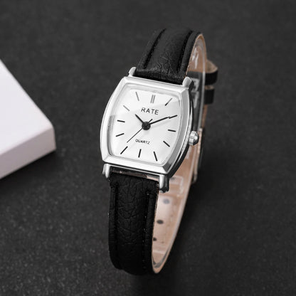 2PCS/Set Fashion Casual Women Watches Leather Strap Quartz Wristwatch Reloj Mujer Girls Clock Gift（Without Box）