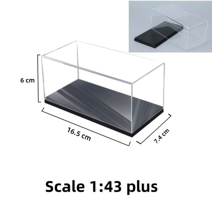Scale 1/64 1/43 1/32 1/24 1/18 Clear Acrylic Display Box Case for Car Model Dust Cover Pre Made Box Diecast Professional Storage
