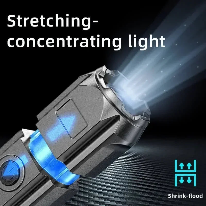Powerful LED Flashlight Rechargeable USB Waterproof Zoom Fishing Hunting Camping High Lumen Tactical Flashlight LED Torch