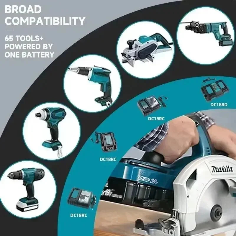 Genuine 6AH makita BL1860 18V Battery Power Tools Li-ion Replacement LXT BL1850 BL1840 for 18V Screwdriver with BMS TPCELL 18V