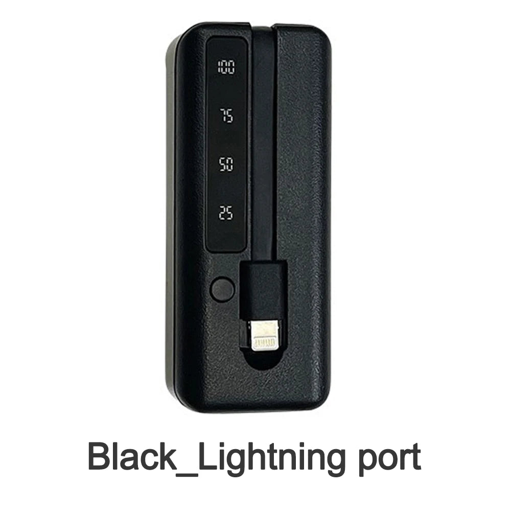 1*18650/18700/20700/21700 Battery Charger Type-C USB Ports Power Bank Case DIY Shell Kit Cell Phones Powerbank Box with Cable