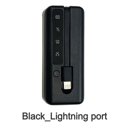 1*18650/18700/20700/21700 Battery Charger Type-C USB Ports Power Bank Case DIY Shell Kit Cell Phones Powerbank Box with Cable
