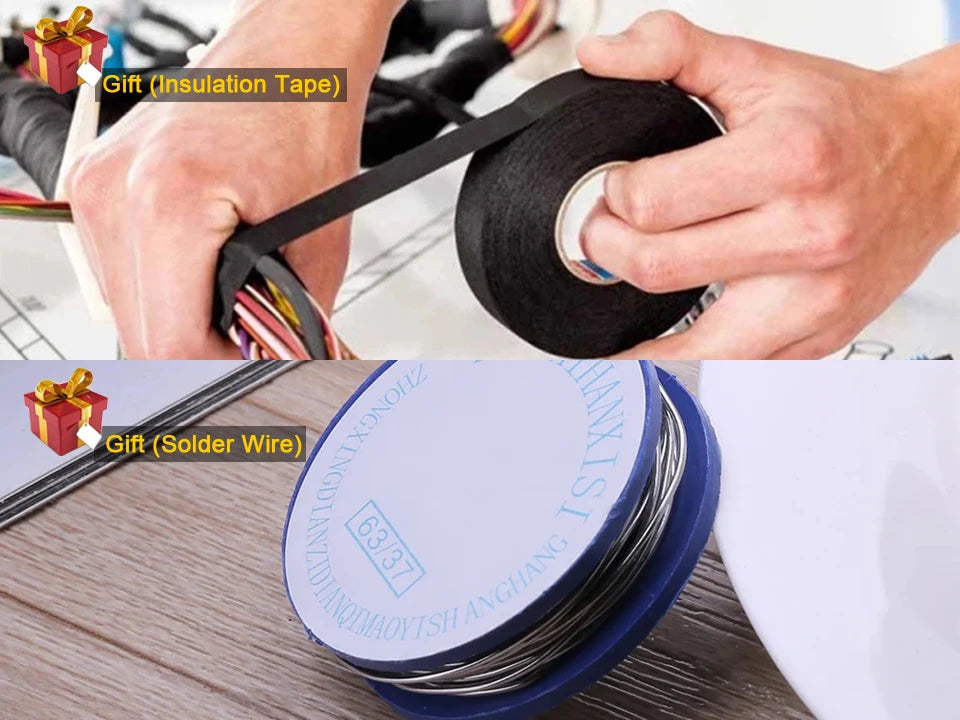 2-IN-1 Electric Soldering Iron Kits DIY Carving Knife 60W Replaceable Soldering Iron Head Soldering Iron Pen Welding Kit