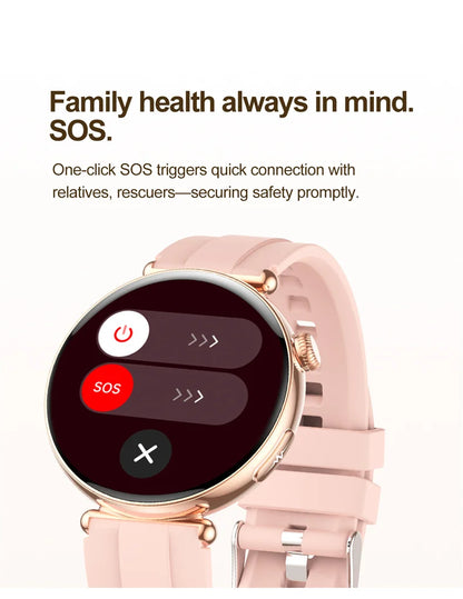 ECG Smart Watches Women 1.32 inch  AMOLED Screen Physical Examination Blood oxygen Pressure Fat Call Health ECG+PPG Smartwatch