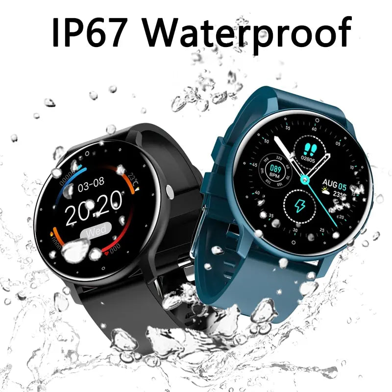 Smartwatch LIGE męski damski z pełnym ekranem dotykowym Sportowy zegarek fitness męski IP67 Wodoodporny Bluetooth dla Androida iOS Smartwatch Mężczyźni