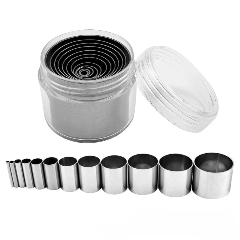12PCS Hole Hollow Punch Cutter Set, Ceramics Dotting Baking Indentation Mold Tools for Polymer Clay Pottery Handmade Craft
