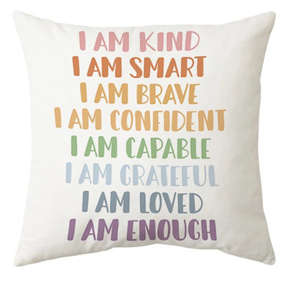 Cartoon rainbow sun pattern printing pillowcase children's room decoration home decoration living room sofa cushion cover