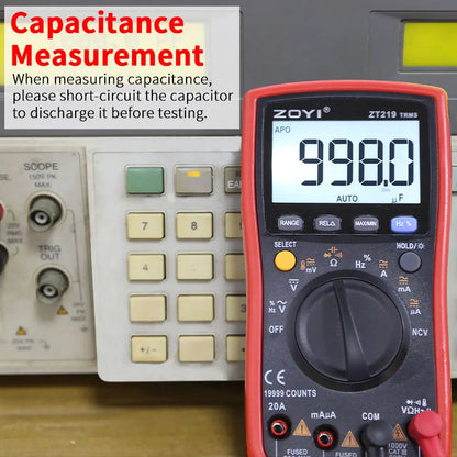 ZT219Digital Multimeter 19999 Counts True Rms Multimeters AC/DC Current Meter Voltimetro Profesional Voltage Tester f