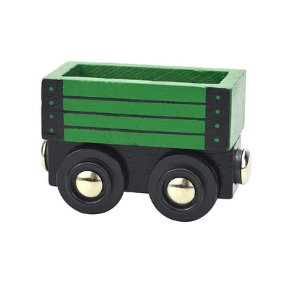 Wooden Magnetic Train Car Locomotive Toy Wood Railway Car Accessories Toys for Kids Gifts Fit Wood Biro themes Tracks