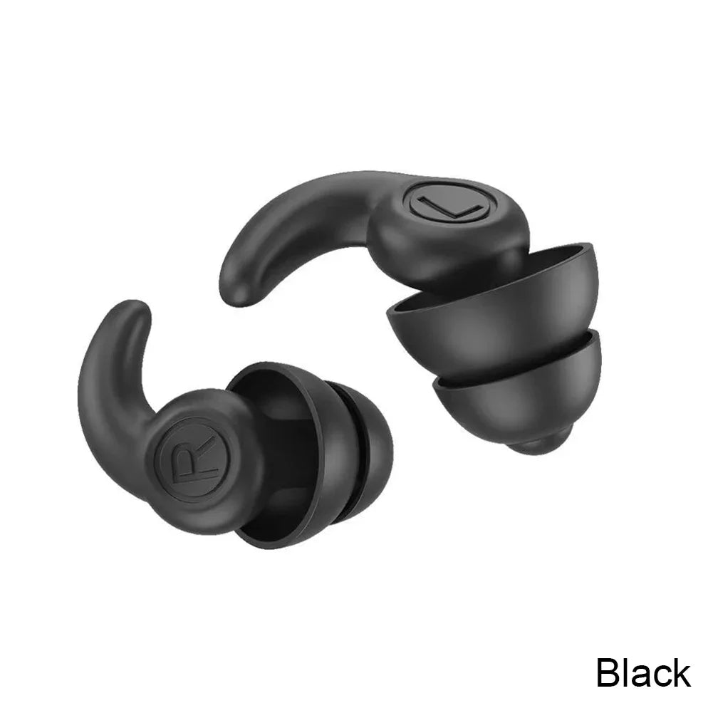 Soft Silicone Sleeping Ear Plugs Sound Insulation Ear Protection Earplugs Anti-Noise Plugs for Travel Silicone Noise Reduction