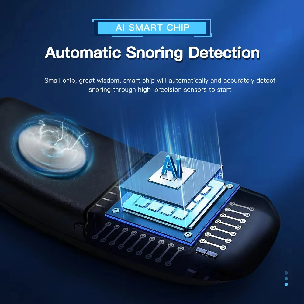 Electric Throat  Anti-Snoring Device EMS Pulse Stop Snore Sleep Instrument Hanging Ear Anti-Snoring Device Snoring Corrector