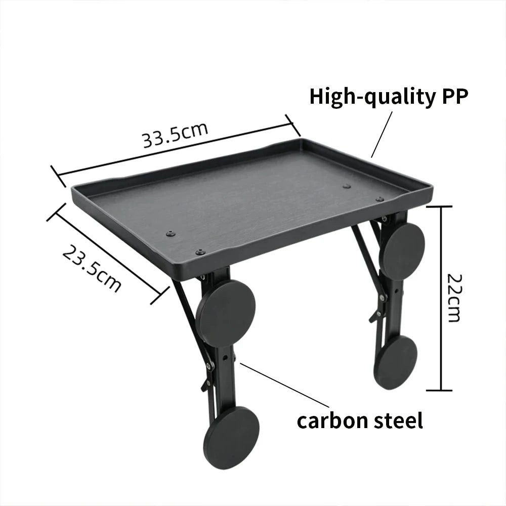 Magnetic Foldable Car Side Table Portable Suv Truck Door Mount Camping Tray Outdoor Picnic Folding Car Desk