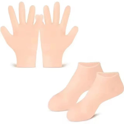 2 Pack Moisturizing Silicone Gel Socks for Dry Cracked Feet Nourishing Skin Lubricating Foot Care Massage Socks