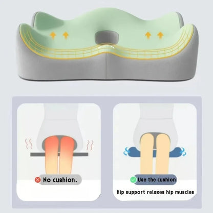 Ergonomic Memory Foam Seat Cushion Orthopedic Tailbone Pillow For Office Chair Car Driving Hip Support Sciatica Pain Relief Pad