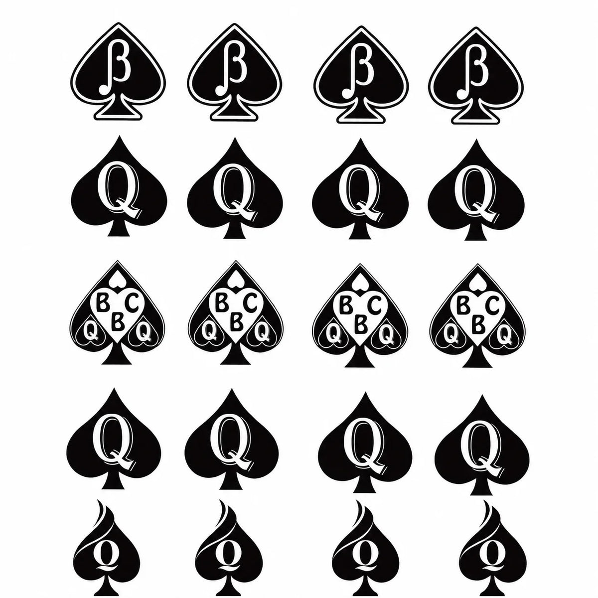 Black Spade Playing Card Disposable Tattoo Sticker Temporary Tattoo Waterproof Body Art