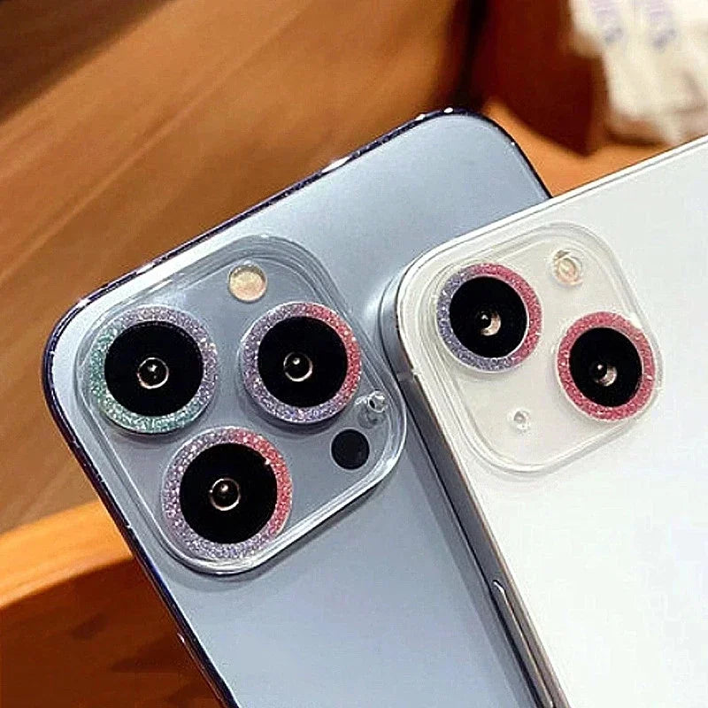 Błyszczące etui ochronne z diamentami na aparat iPhone 15 14 13 12 11 16 Pro Max Mini Plus 16Pro 15Pro 16Promax