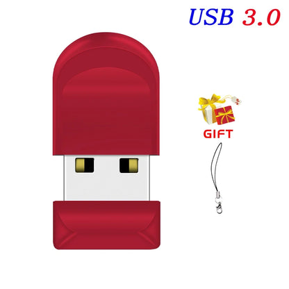 Super Mini USB 3.0 Flash Drive 64GB Free Chain Memory Stick Creative Gift Pen Drive 32GB Black Red White High Speed Pendrive 16G