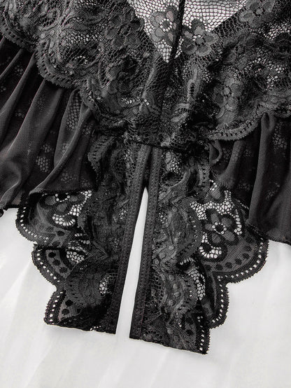 Push Up Women's Hollow Erotic Lingerie Set Lace Transparent Underwear Slim Fit Erotic Bra Set Lace Sexy Fashion Sleepwear Dress