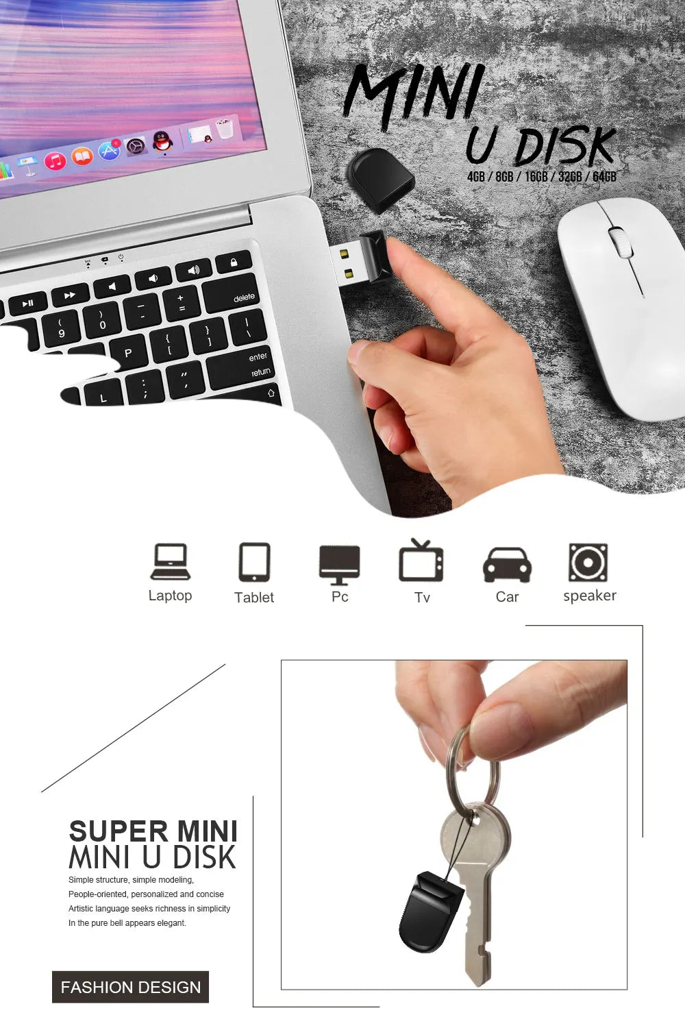 USB Flash Drive 4GB 8GB 16GB 32GB Pen Drive 64GB 128GB USB Flash Pendrive Memory USB Stick флешка usb cle usb disk with key ring