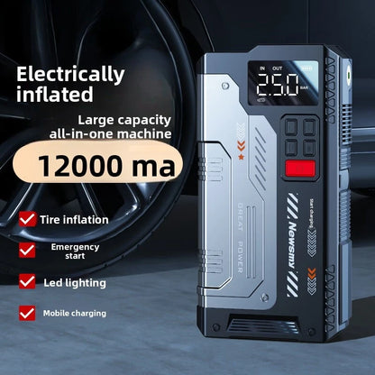 Rozrusznik samochodowy 2 w 1 z pompką powietrza M5 Awaryjny wzmacniacz akumulatora Cyfrowy inflator do opon z monitoringiem opon