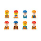 City Career 3D Building Block Dolls Toys Cartoon Character Models Mini Action Figures Educational Toys Children's Gifts