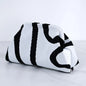 Women's Striped Beach Clutch Bag Versatile Small Woven Crochet Handbags Purses Knitting Dumpling Clutch Casual Bag