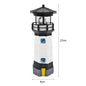 Lighthouse Shape Solar LED Light Garden Fence Yard Outdoor Adornment Smart Sensor Beacon Rotating Lamp Solar Light Decor