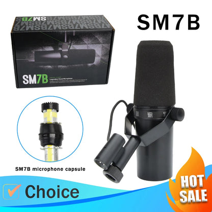 Metal SM7B/SM7DB Vocal Heart-Shaped Studio Dynamic Microphone For broadcast&Podcast&Game&Stream Media With Wide Frequency Range