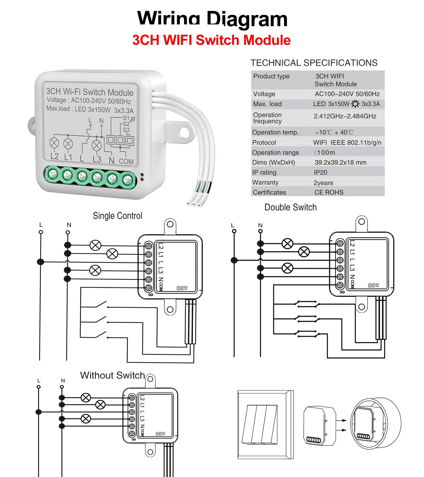 Tuya WiFi Zigbee Smart Switch Module Electrical Switching Breaker 1/2/3/4Gang Lighting Switch Module Mobile APP Control Alexa