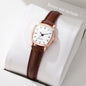 Fashion Minimalism Women Watches Small Square Dial Leather Strap Quartz Watch for Girls Clock（Without Box）