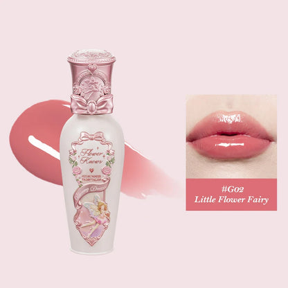 Flower Knows Full Collection Lip Gloss Tinted Lip Oil Vegan Hydrating Lip Makeup for Women Girls Non Sticky Moisturizing Shine