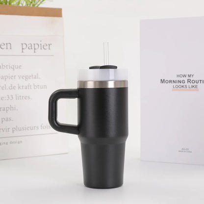 14oz Car Mug with Handle Double-layer Vacuum Coffee Cup Portable Sport Water Bottle 304 Stainless Steel Travel Thermal Cup