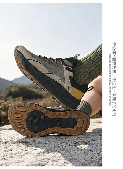 Men's Summer Breathable Non-slip Athletic Shoes, Cushioning Casual Footwear for Running, Travel, Outdoor Hiking and Mountaineeri