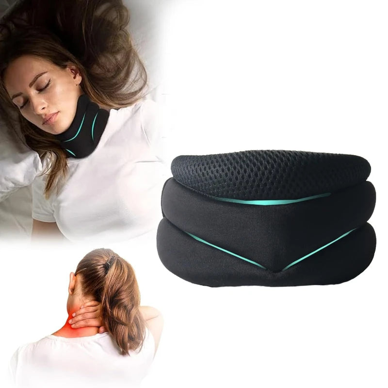 Three-Layer Sponge Neck Support: Breathable, Highly Elastic, Prevents Forward Head Tilt, Relieves Neck
