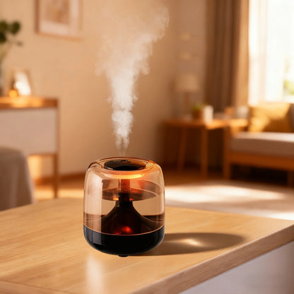 Large spray mute colorful light transparent water tank aromatherapy humidifier indoor portable bedroom air humidifier